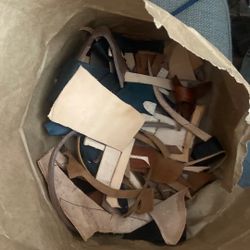 Bag Of Scrap Leathers Everything Is Different Some Pieces Are Tiny Some Are Great For Practice Or Small Projects