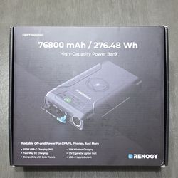 Renogy 72000mAh 266Wh 12v Power Bank with 60W PD, CPAP Battery