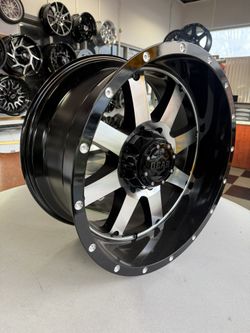 4 new 20” wheels  20x10 8x6.5 bolt pattern