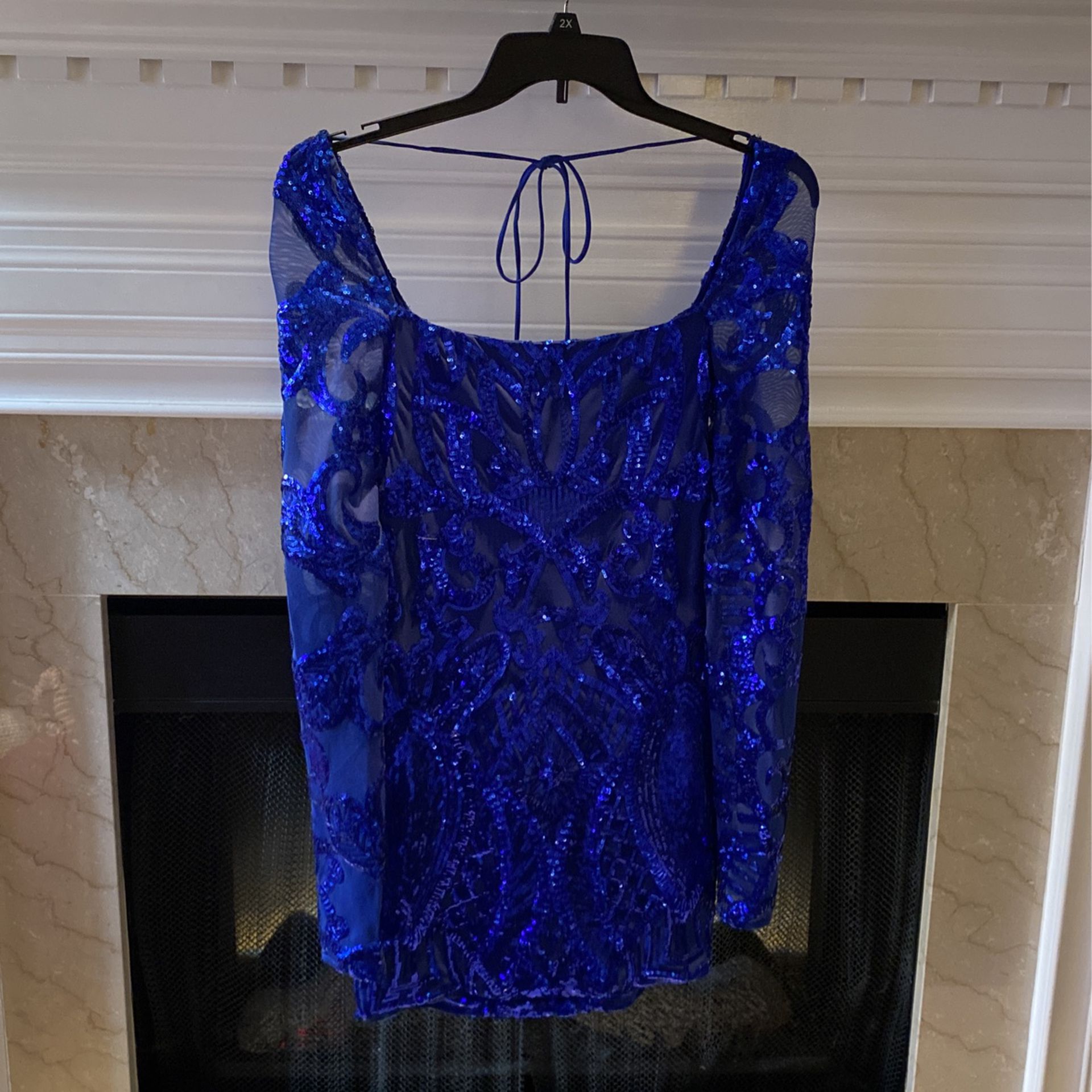 Royal Blue Sequins Dress  from Lucy In The Sky- Size Large 