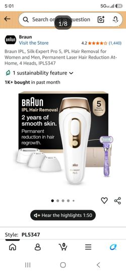 4 Head! - Braun Silk Expert Pro 5 PL5347 - Complete Full Body IPL Laser Kit
