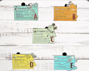 Disneyland "Park Tickets" Collector Pin Set