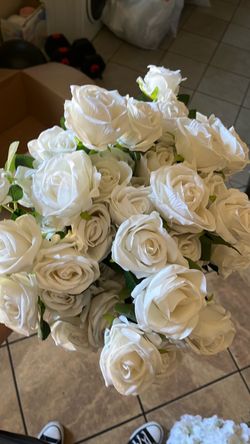 Fockety Artificial, 19.9in Realistic Real Long Stem Fake Rose