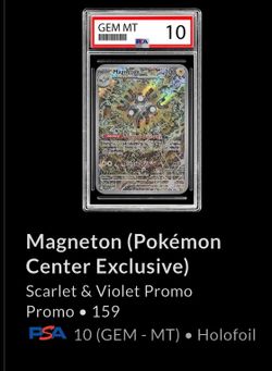 Magneton pokemon center stamped PSA10