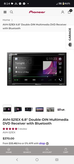 Pioneer AVH-521EX Double-DIN DVD Receiver