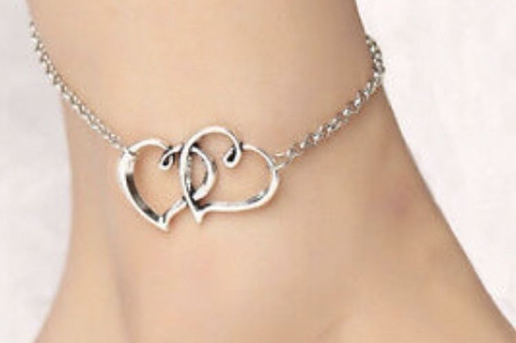 Double Heart Ankle Bracelet