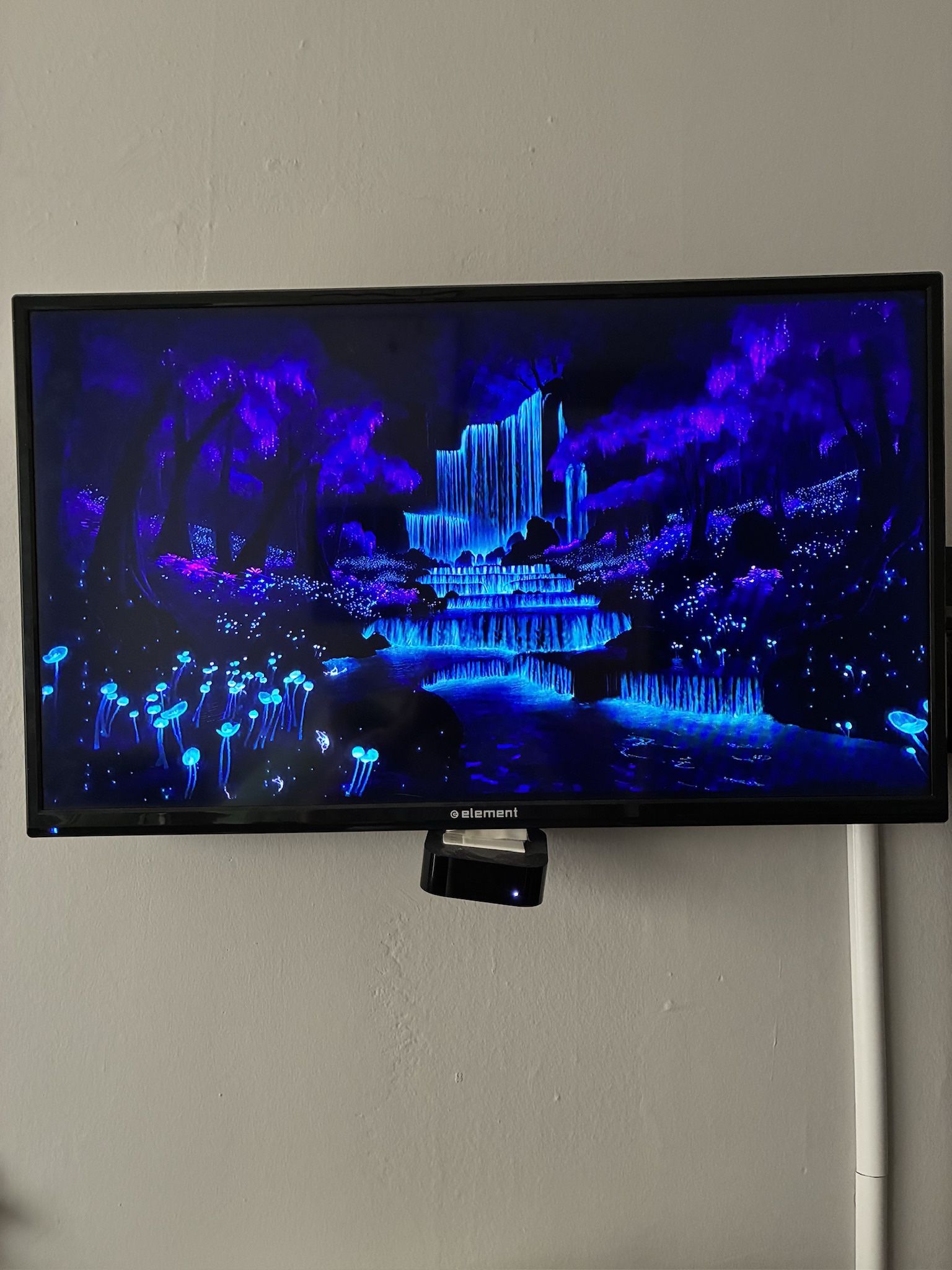 Monitor With Apple TV And Wall Mount