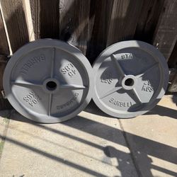 Pair Of 45 Lbs Olympic Plates. 
