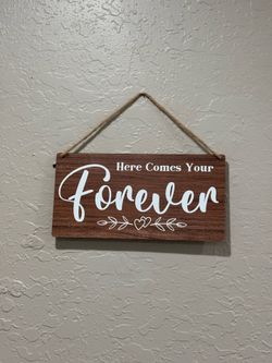 Wedding Signs Wooden Here Comes Your Forever
