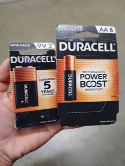 Duracell 9v And AA Batteries