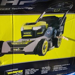 New RYOBI Lawnmower 
40V HP Brushless Whisper Series 21" Self-Propelled All Wheel Drive Lawn Mower