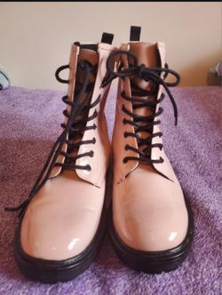 Pink Princess Vera Wang pink combat boots