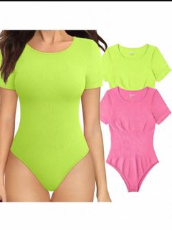2pcs short short sleeves bodysuits