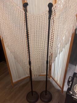 Mic stands, and microphones