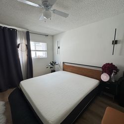 Modern Bed Frame + Memory Foam Mattress