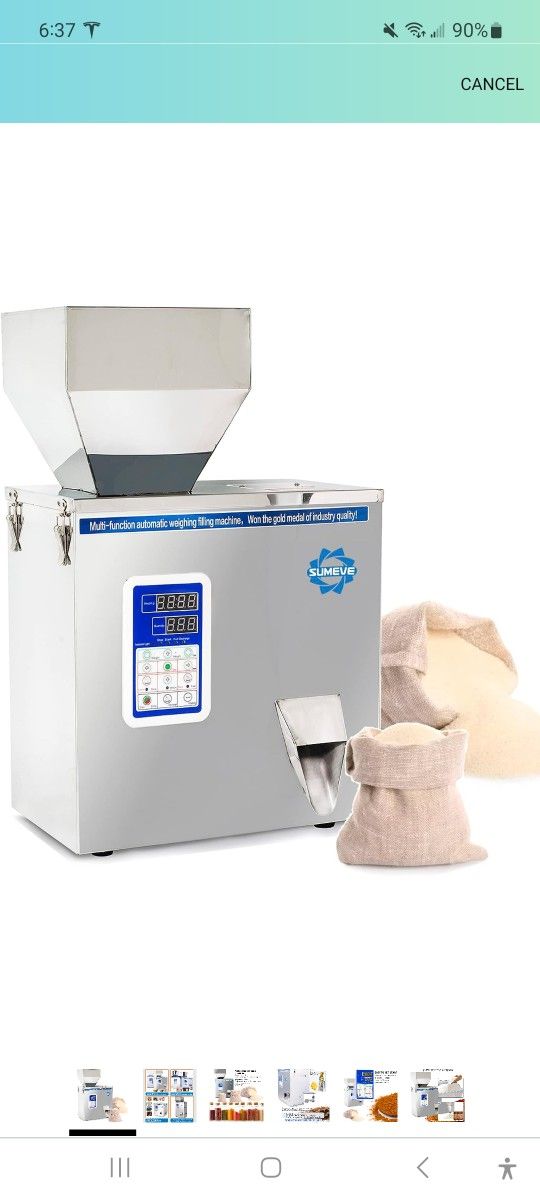 Sumeve Powder Filling Machine, Multifunction Automatic Filling and Packing Machine, Particle Subpackage Machine 1-200g(0.44 lb)
