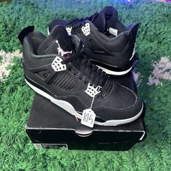 Jordan 4 Black Canvas 