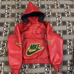Nike X Supreme leather Hoodie
