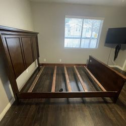 Queen Bed frame And Night Stand 