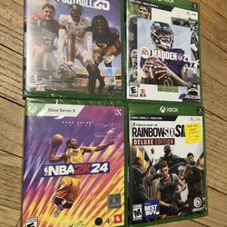 Xbox series X and XBOX total of 4 brand new games as shown on pictures
