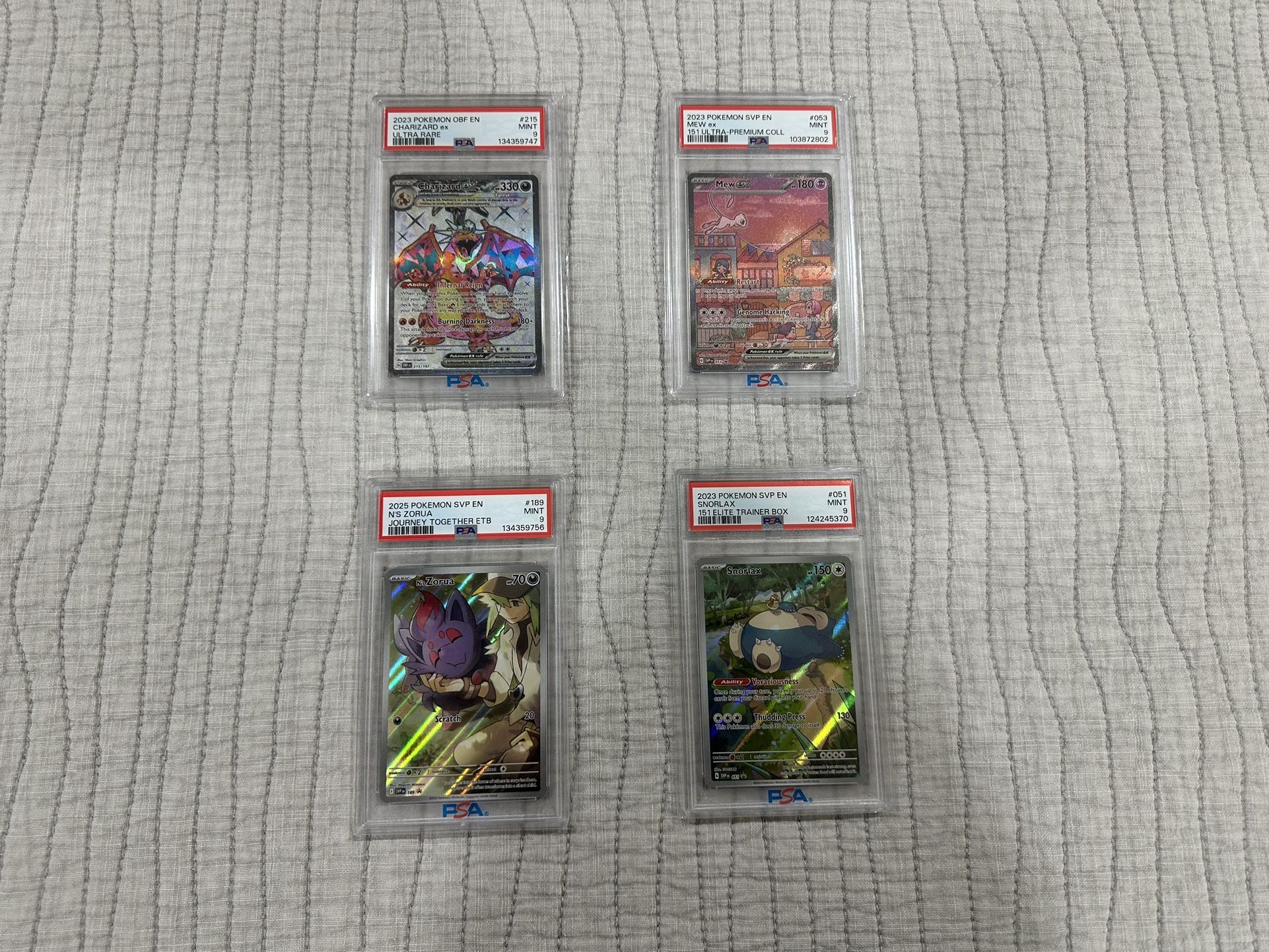 lot of 4 psa 9 pokemon cards