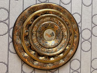 Egyptian Art work on brass plates