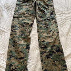 USMC MARPAT Woodland Military Cargo Pants Medium 