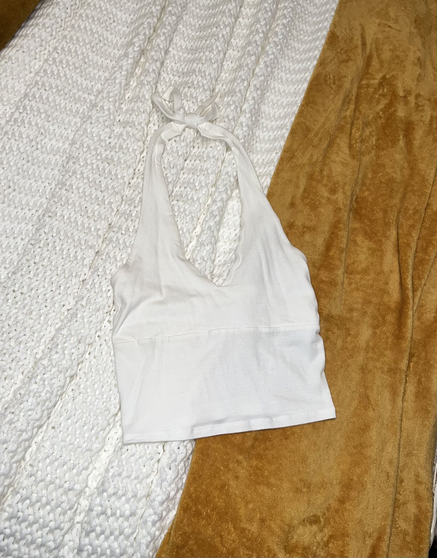 White Halter Top