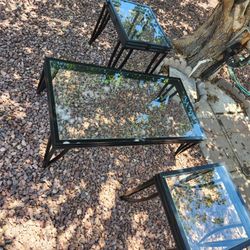 Glass Coffee Table Set
