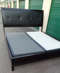 KING BED FRAME WITH BOX SPRING