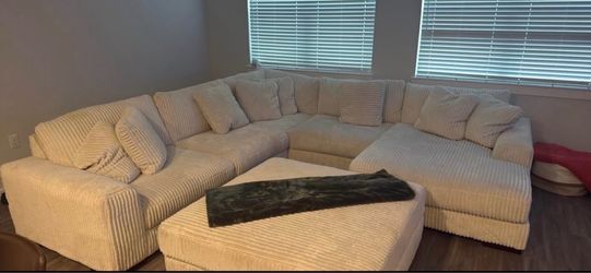 Oversized Sectional and Ottoman