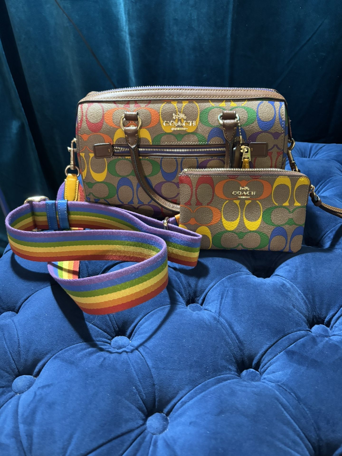 Coach Rainbow Bag And Wallet 2023