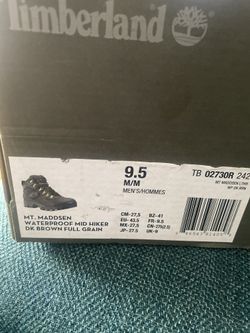 New Timberland MT. MADDSEN WATERPROOF MID HIKER 9.5