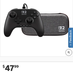 Nintendo Switch 2 Power A Bundle: Advantage Wired Controller and Slim Case