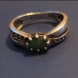 Jade Ring Size 7 .925