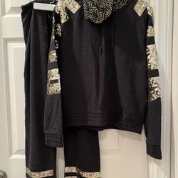 Victoria’s Secret/Pink Bling Track Suit Dark Gray