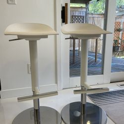 Two IKEA JANING Height-adjustable Barstools 