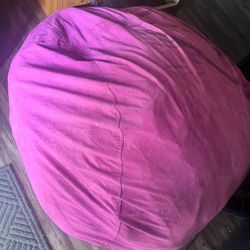 Beanbag with dye stains