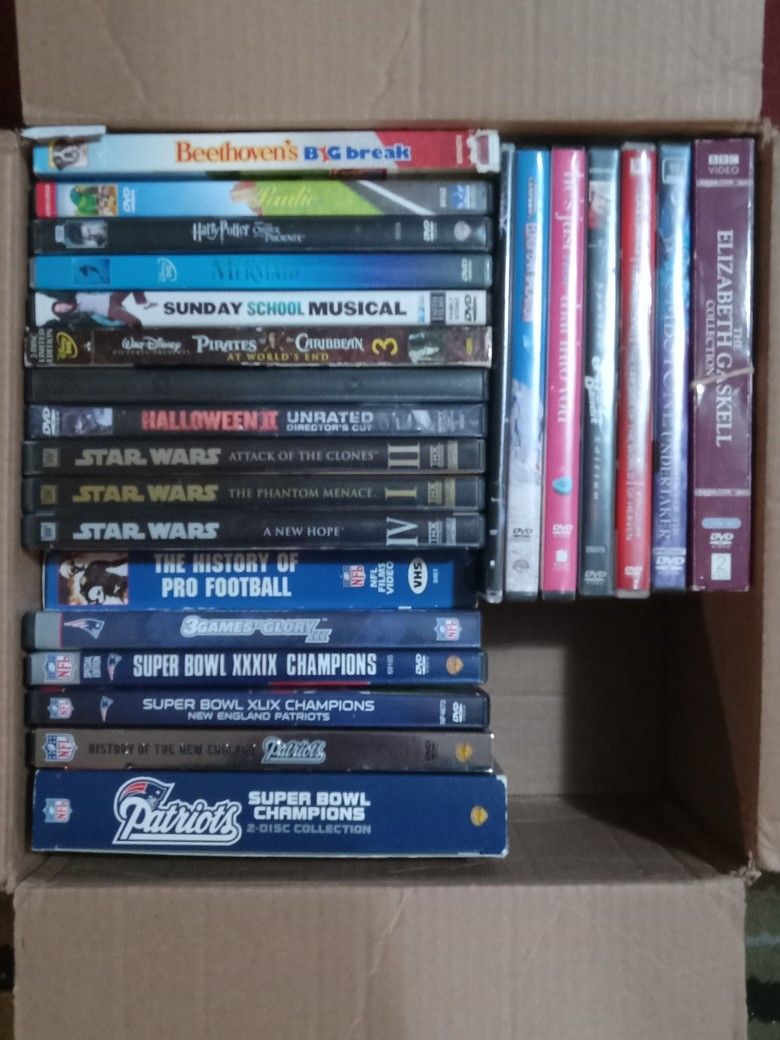 DVDs..Patriots..Star Wars..Horror..Comedy..Etc..