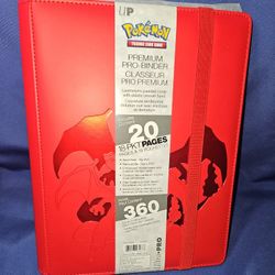 Pokemon, Charizard Ultra Pro 9 Pocket Zippered Pro Binder Holds 360 Cards