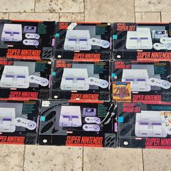 Super Nintendo SNES Empty Video Game Console Boxes Lot