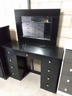 Black Vanity With Mirror Dresser!
