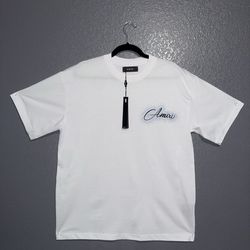 Medium Amiri white cotton t-shirt with front and back logo