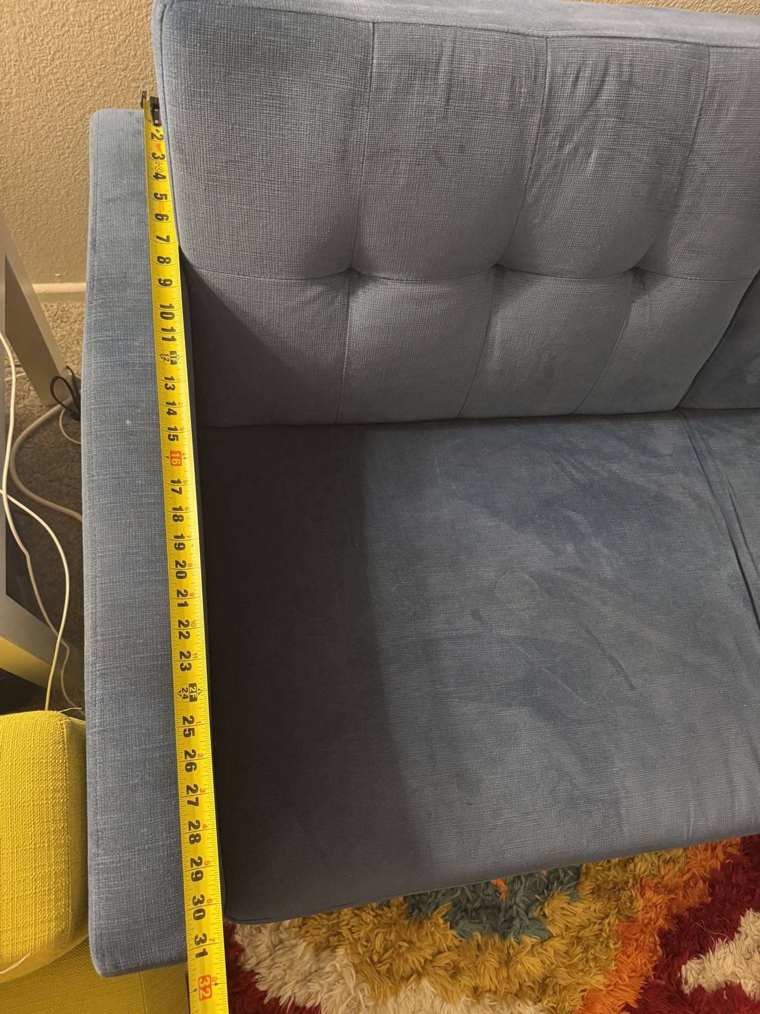 Blue Couch With Chaise Storage 