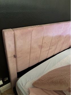 Pink king size bed headboard