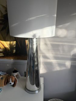 Tall Silver Lamp