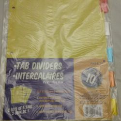 Tab Dividers Intercalaires 2 sets of 5 tabs

