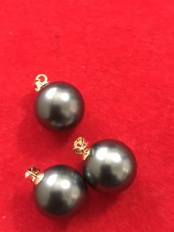 14k pearl pendant set of 3 (make an earrings)