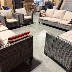 🔥Big Deals🔥 5 Piece Outdoor Patio Furniture with 3 Seater Sofa,