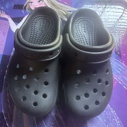 Black Crocs Unisex-Child Kids' Cutie Crush Clog Size 13